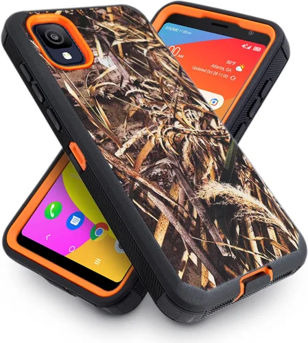 Vista 9 de Funda a prueba de golpes para Cricket ION Z, Cricket TCL ION Z con funda de clip para cinturón y pantalla integrada, resistente protección contra