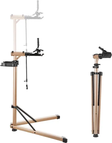 Vista 11 de VEVOR Soporte de reparación de bicicletas, soporte de reparación de bicicletas de aluminio resistente de 66 libras, soporte de trabajo