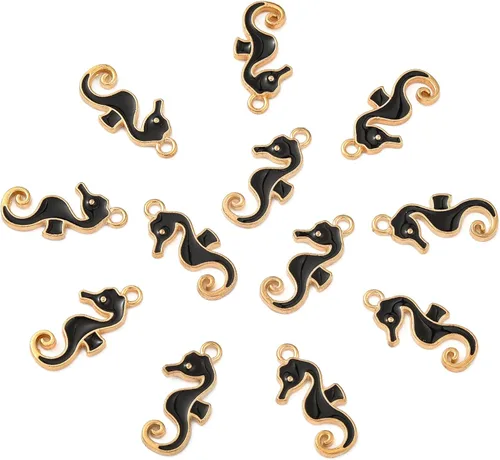 Vista 17 de DanLingJewelry Dijes de esmalte mini colgantes de esmalte para hacer joyas y bricolaje, Metal