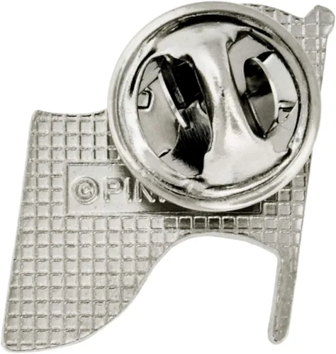 Vista 3 de PinMart Black and White Checkered Racing Flag Enamel Lapel Pin