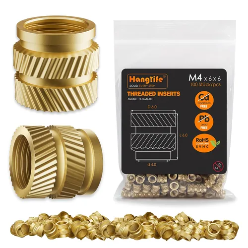 Vista 7 de HANGLIFE Inserciones Roscadas de Conjunto de Calor, Caja de Surtido M2 M2.5 M3 M4 M5 M6 (345 Piezas) Inserción de Conjunto de Calor para Componentes