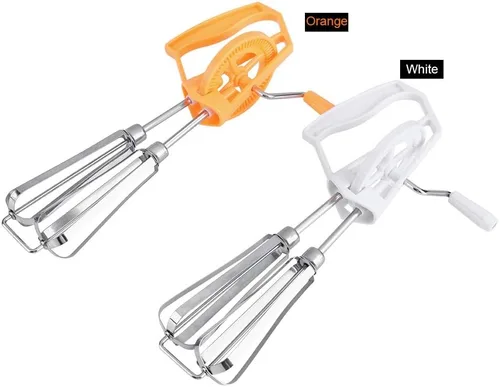 Vista 13 de Batidor manual de huevos, batidor de mano giratorio de acero inoxidable, batidor de huevo giratorio de mano, herramienta de cocina, accesorio