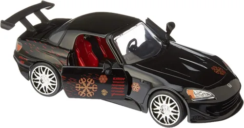 Jada Toys Fast & Furious 1:24 Johnny's Honda S2000 - Coche fundido a presión, juguetes para niños y adultos, color negro