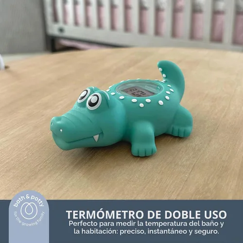 Vista 4 de Dreambaby Termómetro flotante de baño de cocodrilo, monitoreo
