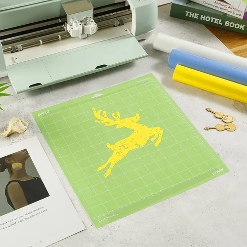 Vista 4 de AIRCUT Alfombrilla de corte con agarre ligero para Cricut Maker 3/Maker 4/Maker/Explore 3/4/Air 2/Air/One (12 x 12 pulgadas, 3 alfombrillas)