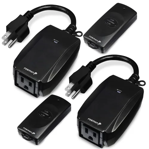 Vista 10 de Fosmon WavePoint - Interruptor de salida eléctrica inalámbrica con control remoto para exteriores, resistente a la intemperie, con enchufe de 3