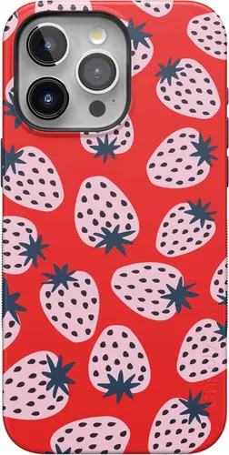 Vista 23 de Funda Casely para iPhone 15 Pro Max Todas las sonrisas Adhesivo de cara sonriente Compatible con MagSafe Diseño protector audaz