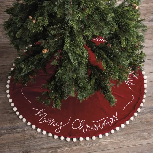Vista 2 de Primitives by Kathy Falda de árbol de Navidad Velvet Luxe Merry