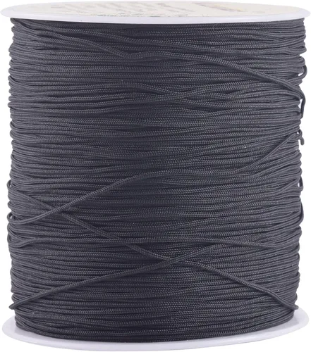 Vista 148 de KONMAY 1 rollo de cuerda de nailon para hacer pulseras de 150 yardas, trenzado de nailon Shamballa Macramé/cordón de cuentas de 0.4mm, cordón