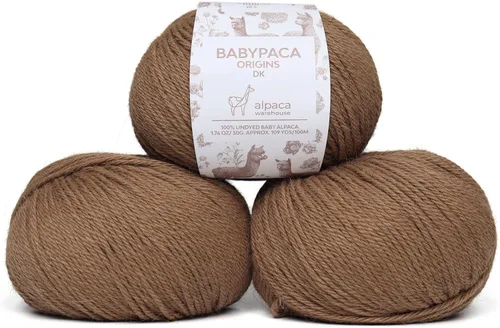 Vista 9 de Juego de 3 madejas de hilo de lana 100% de alpaca bebé (150 gramos) peso DK - Hecho en Perú - Celestialmente suave y perfecto para tejer y hacer Gris