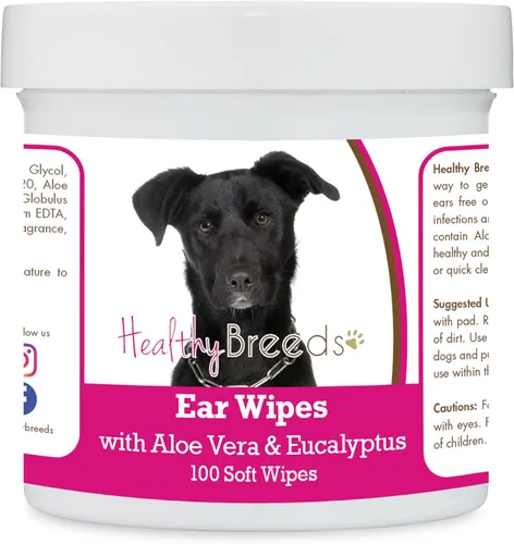 Vista 5 de Healthy Breeds Shih Tzu Toallitas de limpieza de oídos con aloe y eucalipto para perros, 100