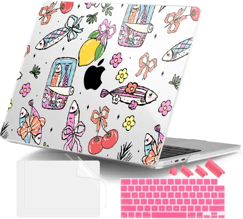 Vista 29 de DONGKE Funda para MacBook Air M4 de 13.6 pulgadas 2025 2024 2023 2022 Modelo A3240 A3113 A2681 M3 M2 Chip, carcasa rígida de plástico con Touch ID