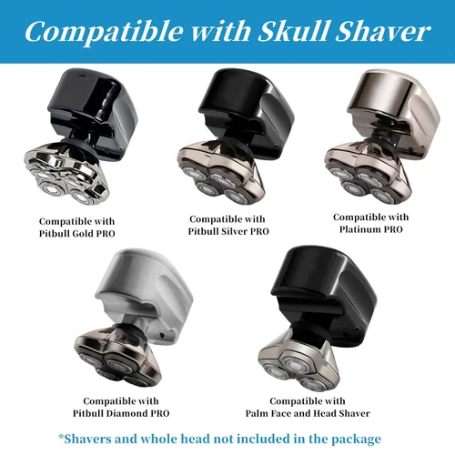 Vista 7 de Cuchilla de repuesto para cabeza de afeitadora Skull Shaver Pitbull Gold Silver Platinum PRO Shaver de repuesto de 4 cabezales, cabezales