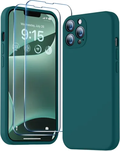 Vista 41 de BossKiss Funda compatible con iPhone 13, silicona de alta calidad mejorada [protección de cámara] [2 protectores de pantalla]