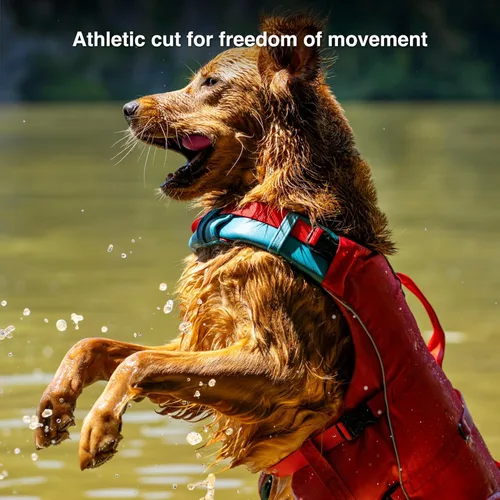 Vista 8 de Chaleco salvavidas para perros Kurgo Surf N Turf, rojo burdeos, S, Rojo/Rojo