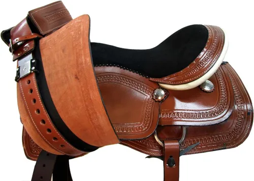 Vista 6 de Western Saddle Barril Racing Caballo Placer Floral Tooled Cuero Trail Tack Cowboy Rodeo Set 15 16 17 18