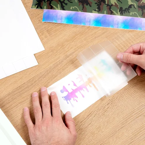 Vista 3 de Siser EasyPSV Patterns Rollo de 11.8 pulgadas x 3 pies, vinilo permanente autoadhesivo para manualidades (rayas bohemias)