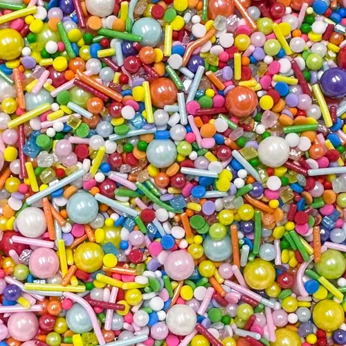 Vista 19 de Gránulos comestibles de Nonpareils azules y blancos de 2mm, mini perlas para decorar pasteles, caramelos de azúcar, galletas, magdalenas
