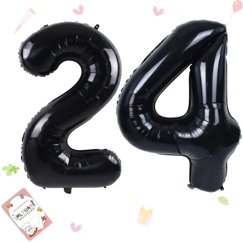 Vista 208 de Smlpuame - Globos grandes de 40 pulgadas de números del 0 al 9, globos numéricos para decoración de fiesta de cumpleaños, globos de helio