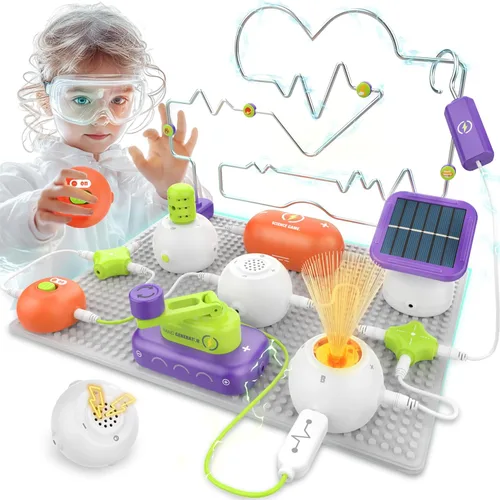 Vista 8 de Kits de ciencia para niños - Kits STEM para niños, Kit de exploración de electrónica, Más de 420 proyectos, 35 partes de circuito, juguetes