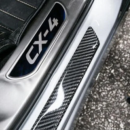 Vista 8 de Autogood Protectores de placa para umbral de puerta de automóvil, protectores de entrada de puerta, cubierta de umbral de puerta, 4