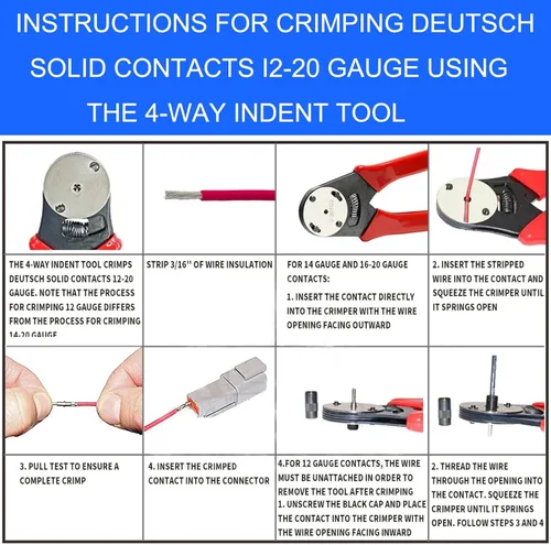 Vista 3 de 482 piezas para kit de conectores DT Deustch Conectores DT 2 3 4 6 8 12 pin tamaño 16# contactos sólidos, herramienta de extracción de conector DT