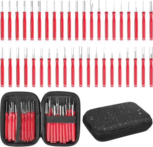 Vista 15 de Kit de herramientas de extracción de terminales 82 piezas, juego de herramientas de desenganche de pines, conector eléctrico, juego de herramientas
