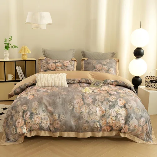 Vista 10 de ECOCOTT Funda de edredón tamaño Queen - Juego de funda de edredón floral verde reversible, ultra suave y transpirable, con cierre de cremallera, 4