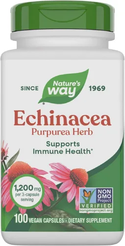Vista 8 de Nature's Way Echinacea Purpurea, 1,200 mg por porción, 180 VCaps