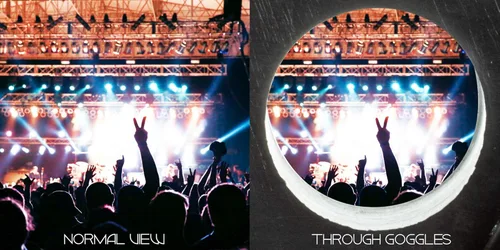 Vista 6 de GloFX Gafas LED programables a todo color Lente portal infinito con 350 modos Gafas de rave recargables por USB Perfecto para festivales