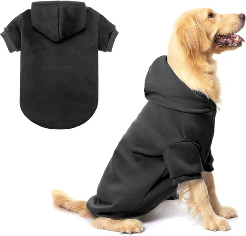 Vista 23 de BINGPET - Sudaderas con capucha de seguridad para perros, suéter para cachorros, abrigos para perros para clima frío, suéter con capucha de forro