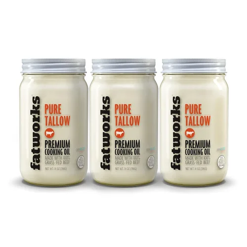 Vista 10 de Sebo de carne de vaca, alimentada con pasto, hervido y de filtrado fino, de 14 oz