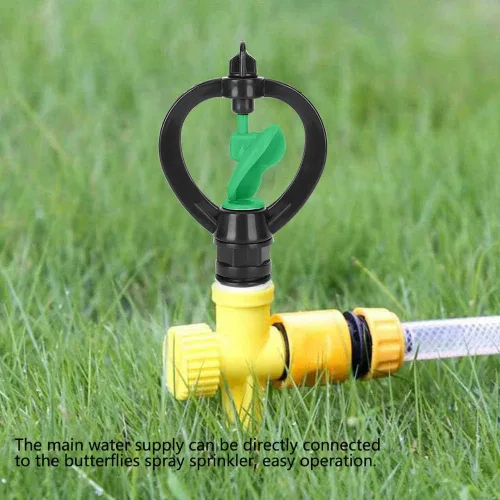 Vista 5 de 10 cabezales de aspersor de plástico, sistema de riego agrícola ajustable de 0 a 360 grados para ley de jardín, suministros de riego de césped
