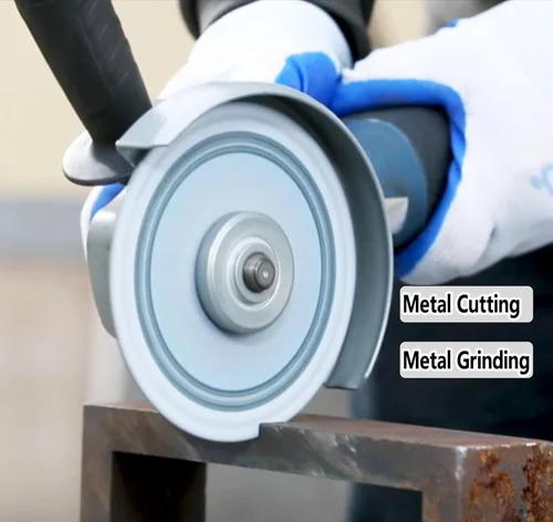 Vista 2 de Rueda de corte de diamante de 4-1/2 pulgadas para metal, amoladora angular de 4.5 pulgadas, disco de molienda de corte en acero fundido y carburo