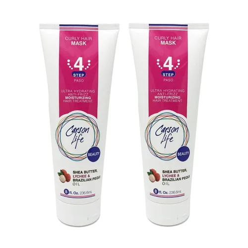 Vista 10 de Carson Life Acondicionador para cabello rizado, sin parabenos ni sulfatos, 10 onzas, diseñado para cabello rizado y ondulado, manteca de karité