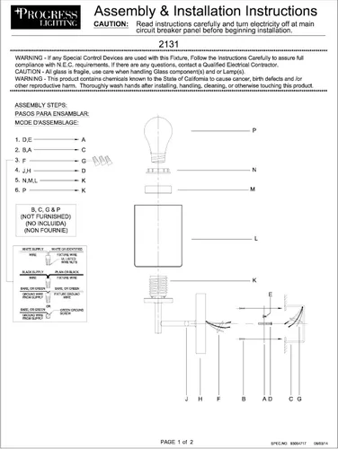 Vista 15 de Progress Lighting P2131-104 Replay - Lámpara para baño y tocador, 1 luz, níquel pulido