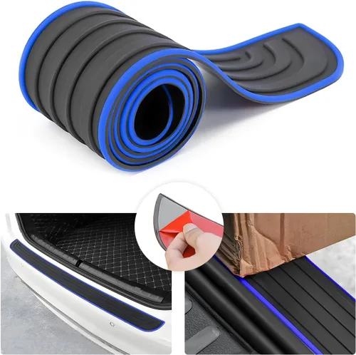 Vista 14 de Protección de parachoques trasero del coche, protector de umbral de entrada de puerta con bandera americana antiarañazos, cubierta de goma