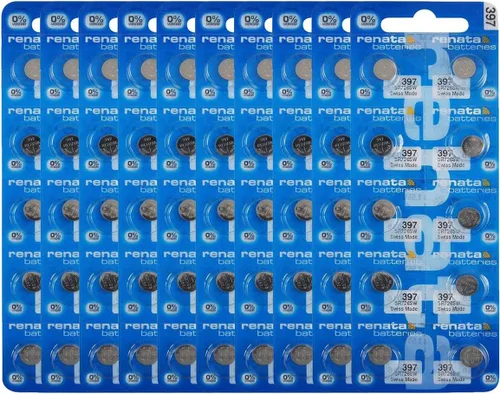 Vista 11 de Renata 397 SR726SW Baterías – 1.55 V Óxido de Plata 397 Batería de reloj (2 unidades)