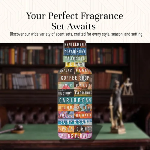 Vista 7 de P&J Trading Aceite aromático The Study Set Cuero, café, libros viejos, cedro, ámbar, aroma de vela de tabaco dulce para hacer velas, freshie