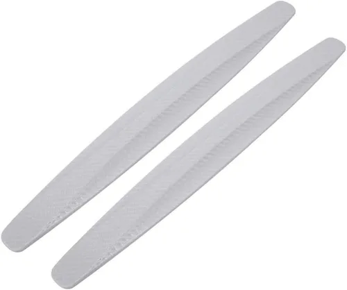 Vista 9 de Paquete de 2, protector universal de goma anticolisión para parachoques de esquina de automóvil, antiarañazos, tiras adhesivas (negro)