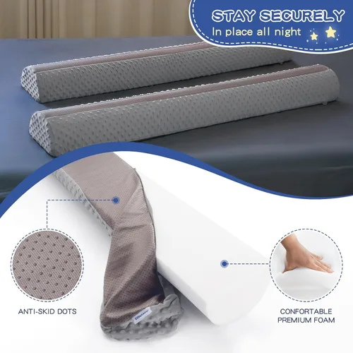 Vista 3 de Rieles de protección de cama para niños pequeños con espuma, 1 paquete de rieles de cama de espuma para niños pequeños, rieles de protección