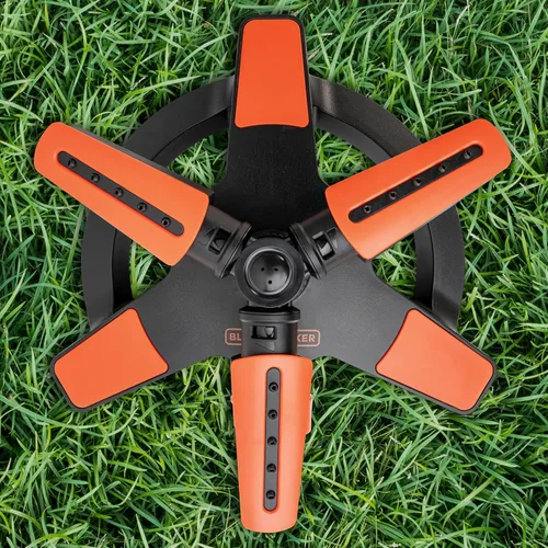 Vista 7 de Black + Decker® - Aspersor ajustable de 3 brazos, cobertura de 360°, rociador personalizable, cobertura de 1,216 pies cuadrados BD8428