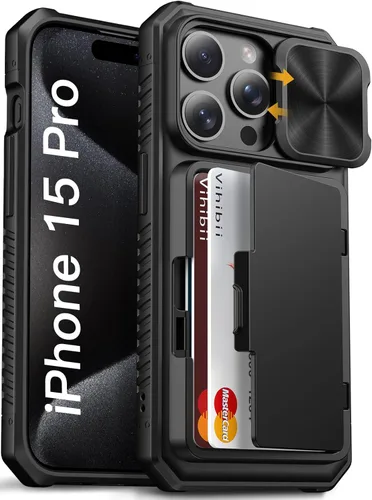 Vista 25 de Vihibii Funda tipo cartera para Google Pixel 9a con tarjetero (4 tarjetas), [bloqueo RFID], cubierta de cámara deslizante y bordes elevados