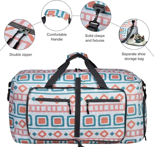 Vista 3 de Bolsa de viaje con compartimento para zapatos, unisex, resistente al agua