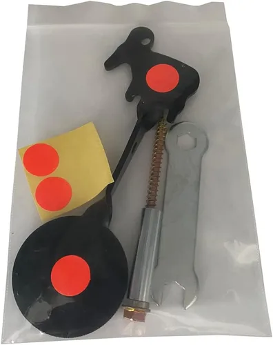 Vista 4 de 0.118 in de pie de árbol giratorio blanco fácil de llevar Slingshot Plinking Target (cabra)