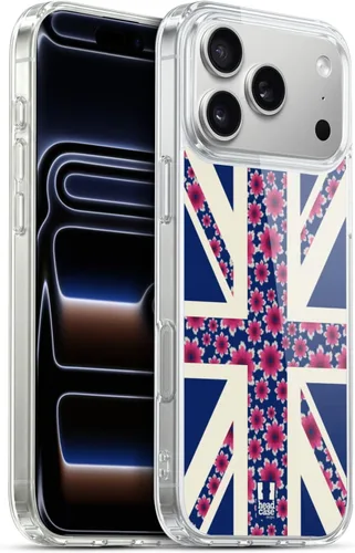 Vista 279 de Head Case Designs Blue Gingham Union Jack Collection - Funda de gel suave compatible con Apple iPhone 7 Plus/iPhone 8 Plus