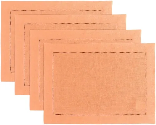 Vista 66 de Solino Home - Camino de mesa de lino con punto vainica, manteles individuales y servilletas