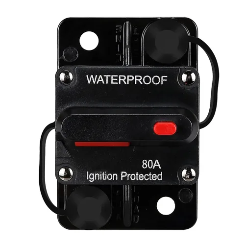 Vista 14 de Disyuntor de audio de 100 amperios, portafusibles de 12 V-24 V CC, interruptor de interruptor de 20 a 300 A, disyuntor en línea con botón