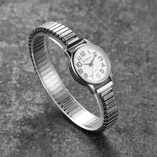 Vista 4 de Lancardo Reloj de pulsera con correa elástica para hombres y mujeres, fácil de leer, esfera de números grandes, banda elástica para el día