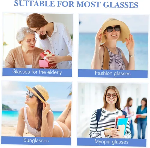 Vista 2 de 1 par de accesorios para gafas de sol Kit de reparación de piernas Gafas de sol magnéticas Gafas de sol negras retro Accesorios para gafas gafas